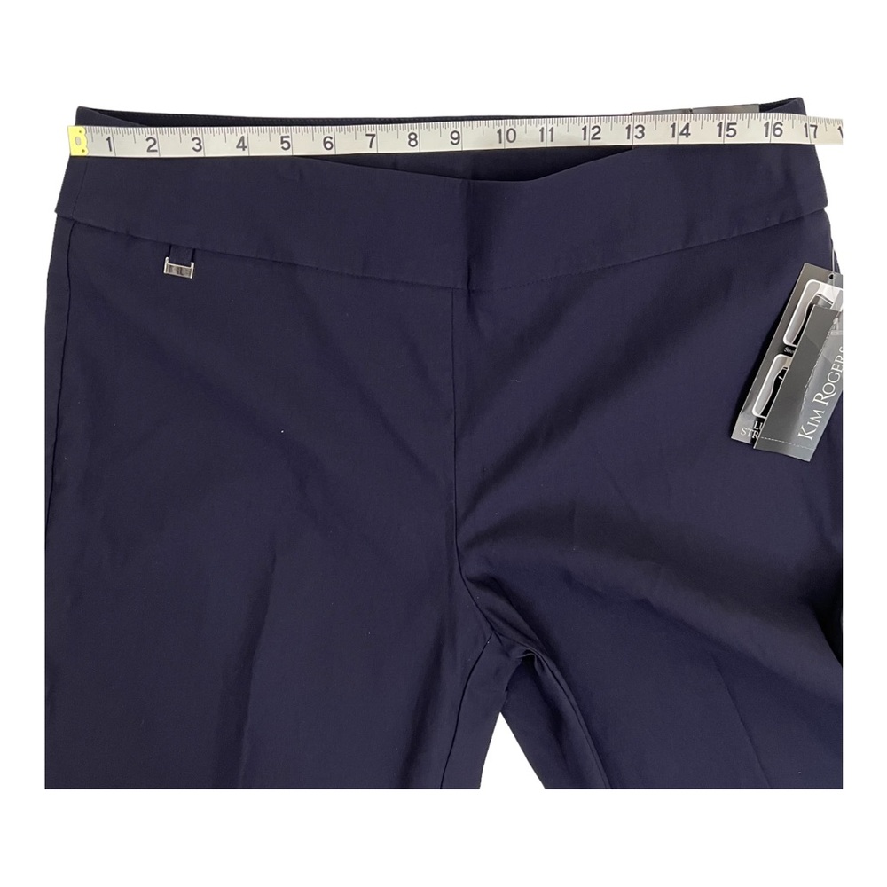 SOLD NWT Kim Rogers Women's Size 14 Average Luxe Stretch Slim Leg Navy Pull-on - Picture 5 of 7